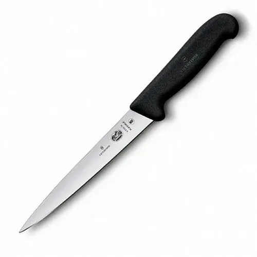 Кухонний ніж Victorinox Fibrox Filleting Flex лезо 18см філейний з чорн. ручкою