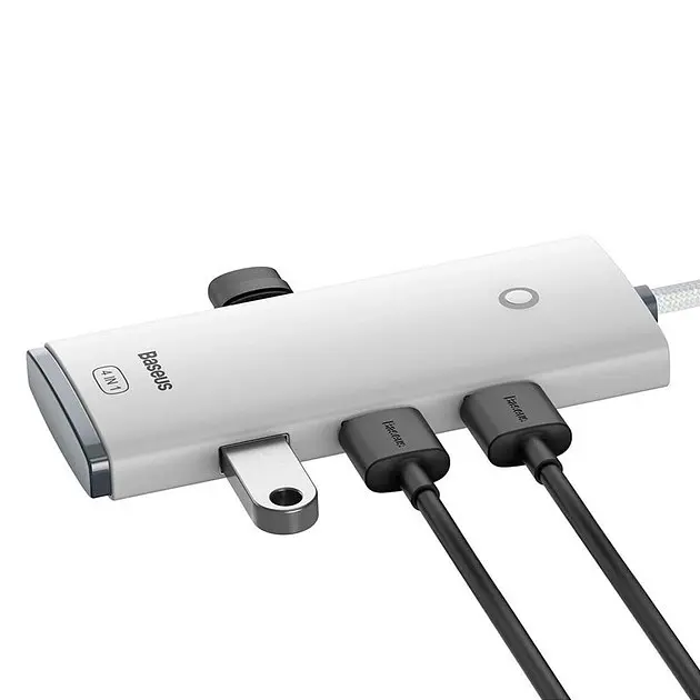 Хаб Baseus Lite Series 4-Port Usb-A - розгалужувач на 4 Usb 3.0 (WKQX030102) - фото 3