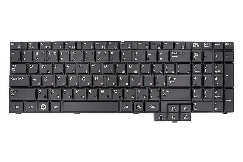 Клавiатура для ноутбука SAMSUNG E352 чорний, чорний фрейм (KB312689)