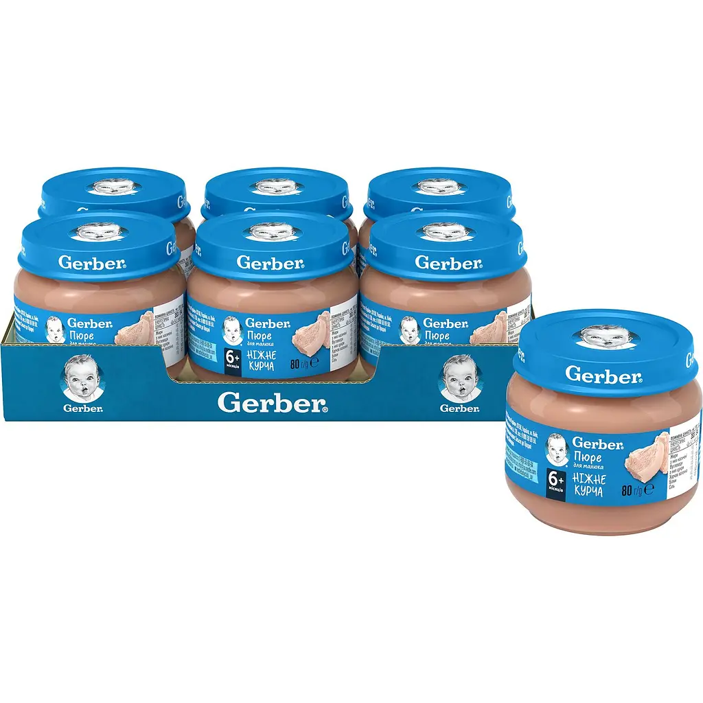 Пюре Gerber Ніжне курча 80 г - фото 4