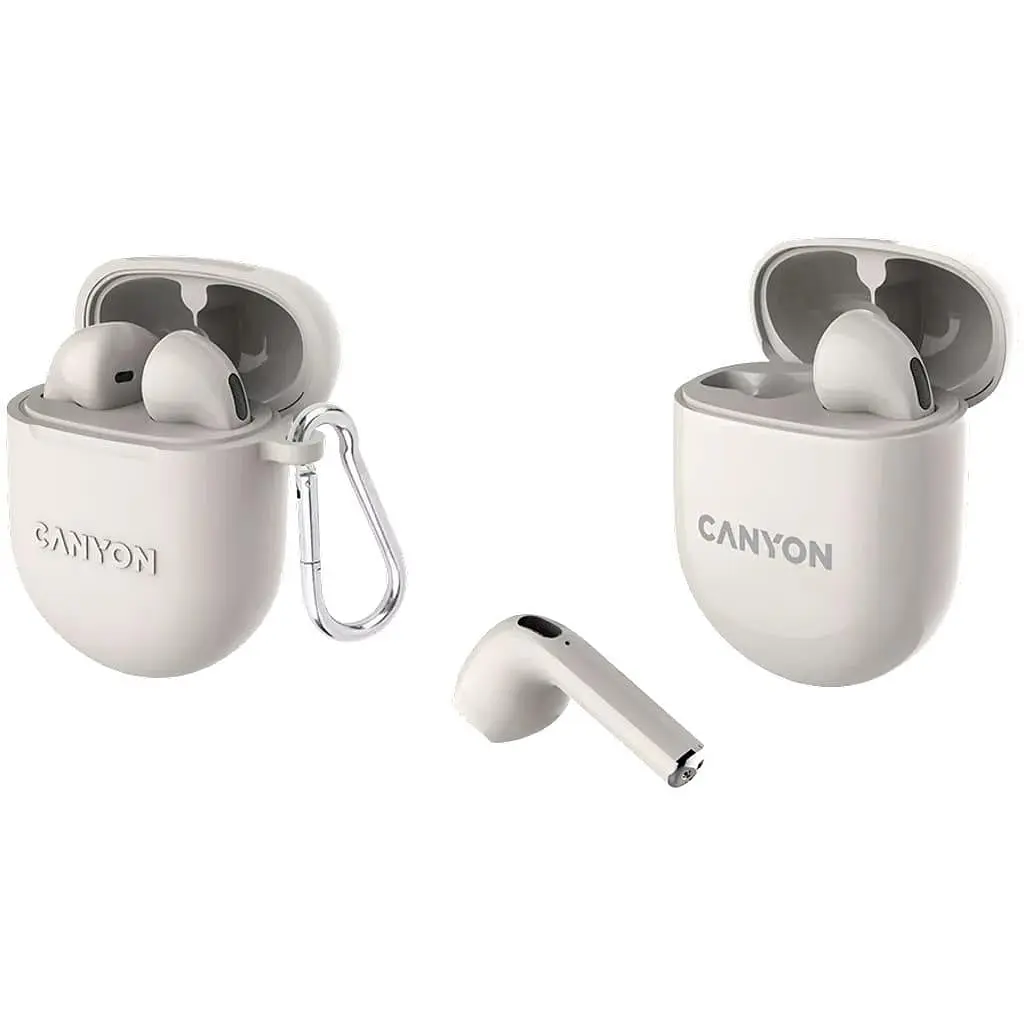 Навушники Canyon TWS headset TWS-6 Beige (CNS-TWS6BE) - фото 2