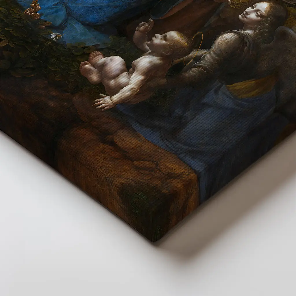 Інтер'єрна картина Мадонна в скелях, Леонардо да Вінчі, Leonardo da Vinci, Virgin of the Rocks, 60×40 см (id6758) - фото 2