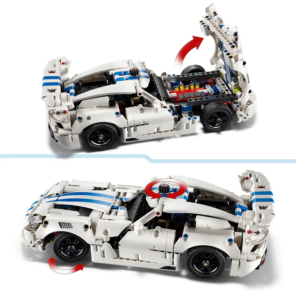 Конструктор LEGO Technic Спортивний автомобіль Dodge Viper GTS-R 805 ел. (42234) - фото 10