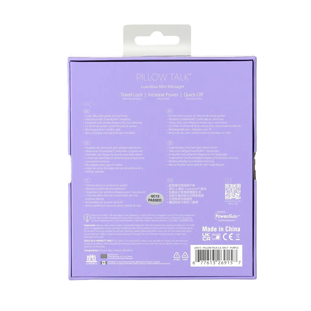 Вібратор Pillow Talk Special Edition Racy 12.7 см фіолетовий - фото 9