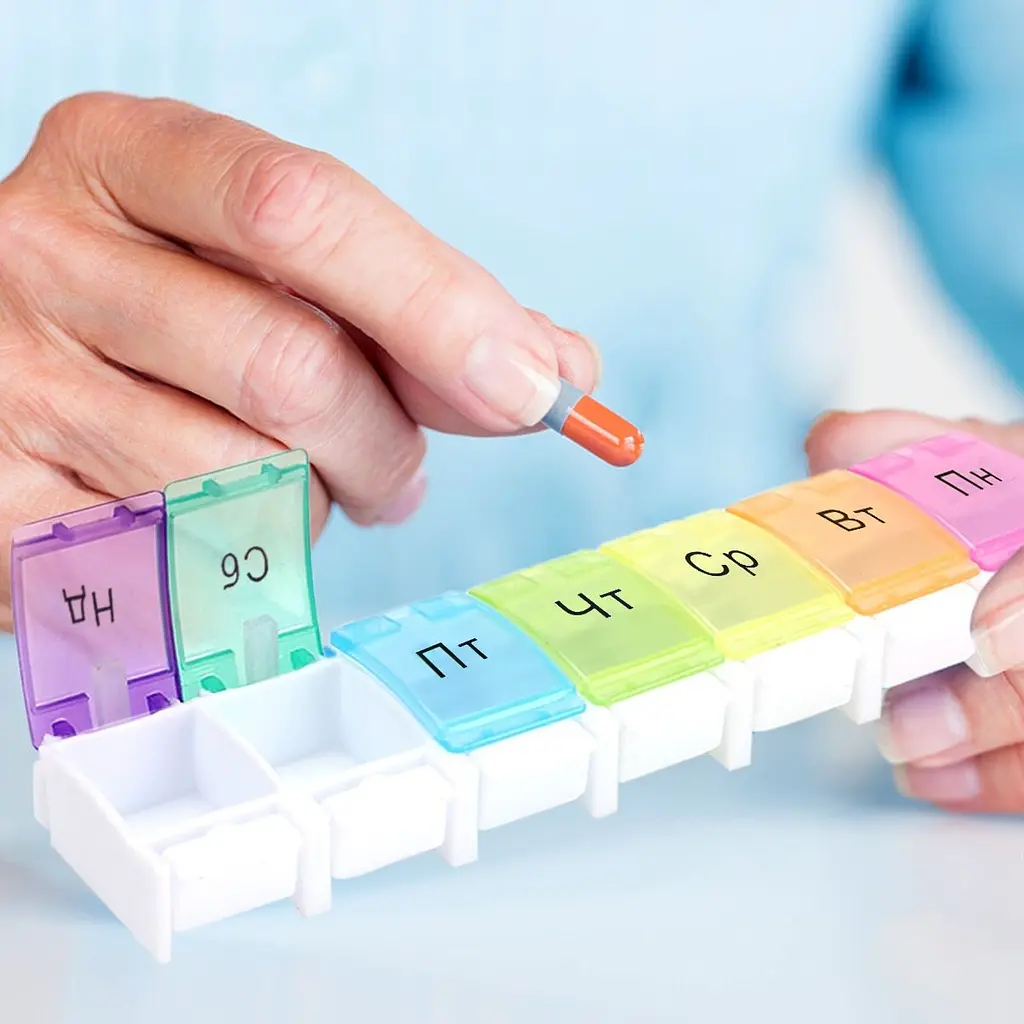 Органайзер для таблеток МВМ My Home PC-11, 7 днів 22.3х5.2х2.8 см різнобарвний (PC-11 COLOR) - фото 5