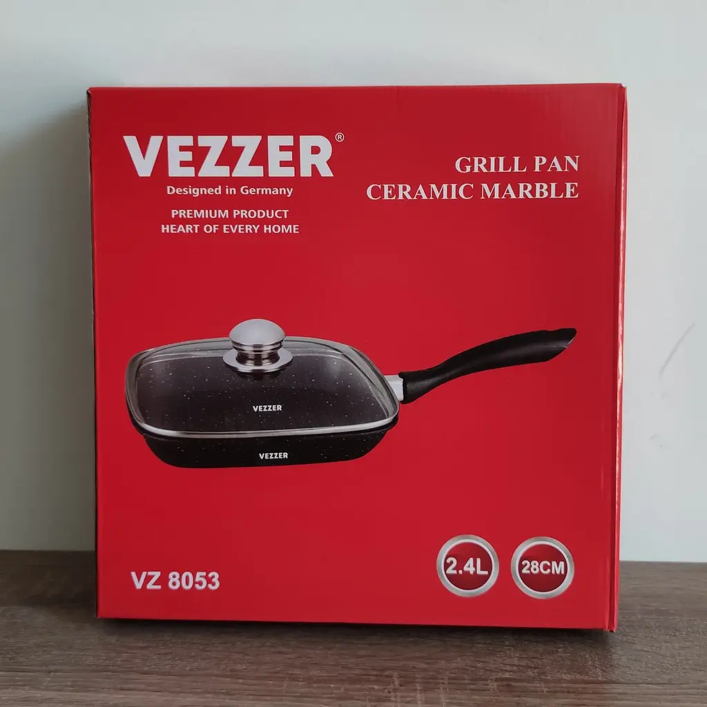 Пательня гриль Vezzer квадратна 28 см (VZ8053) - фото 6