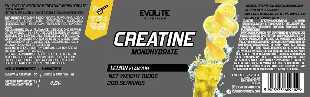 Креатин Evolite Nutrition Моногідрат - 1000 г - фото 2