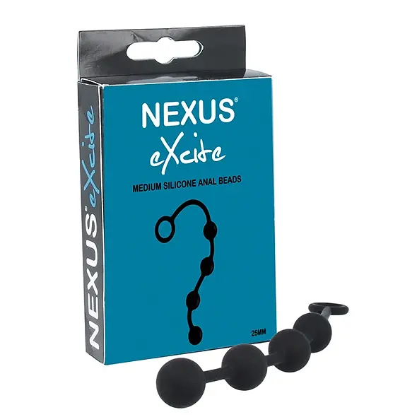 Анальний ланцюжок Nexus Excite Medium Anal Beads 23 см (чорний) - фото 2