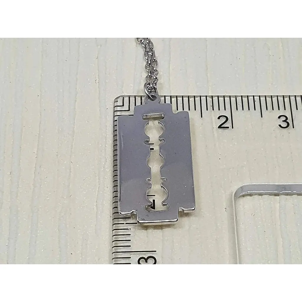 Срібне кольє Аметист Бритва 1232103 - фото 3