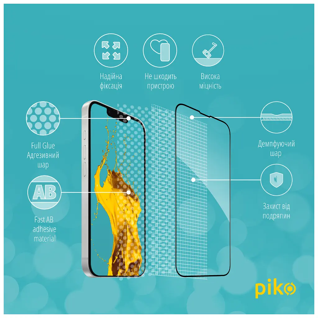 Скло захисне Piko Full Glue Apple iPhone 16E Black (1283126614293) - фото 3