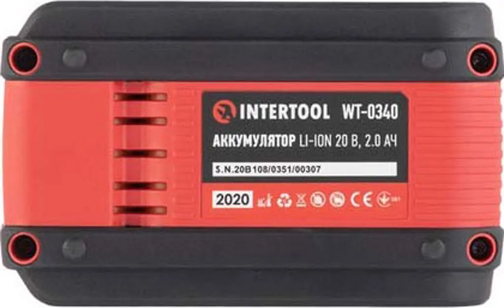 Акумулятор до електроінструмента Intertool 20V 2Ah (WT-0340) [89166] - фото 4