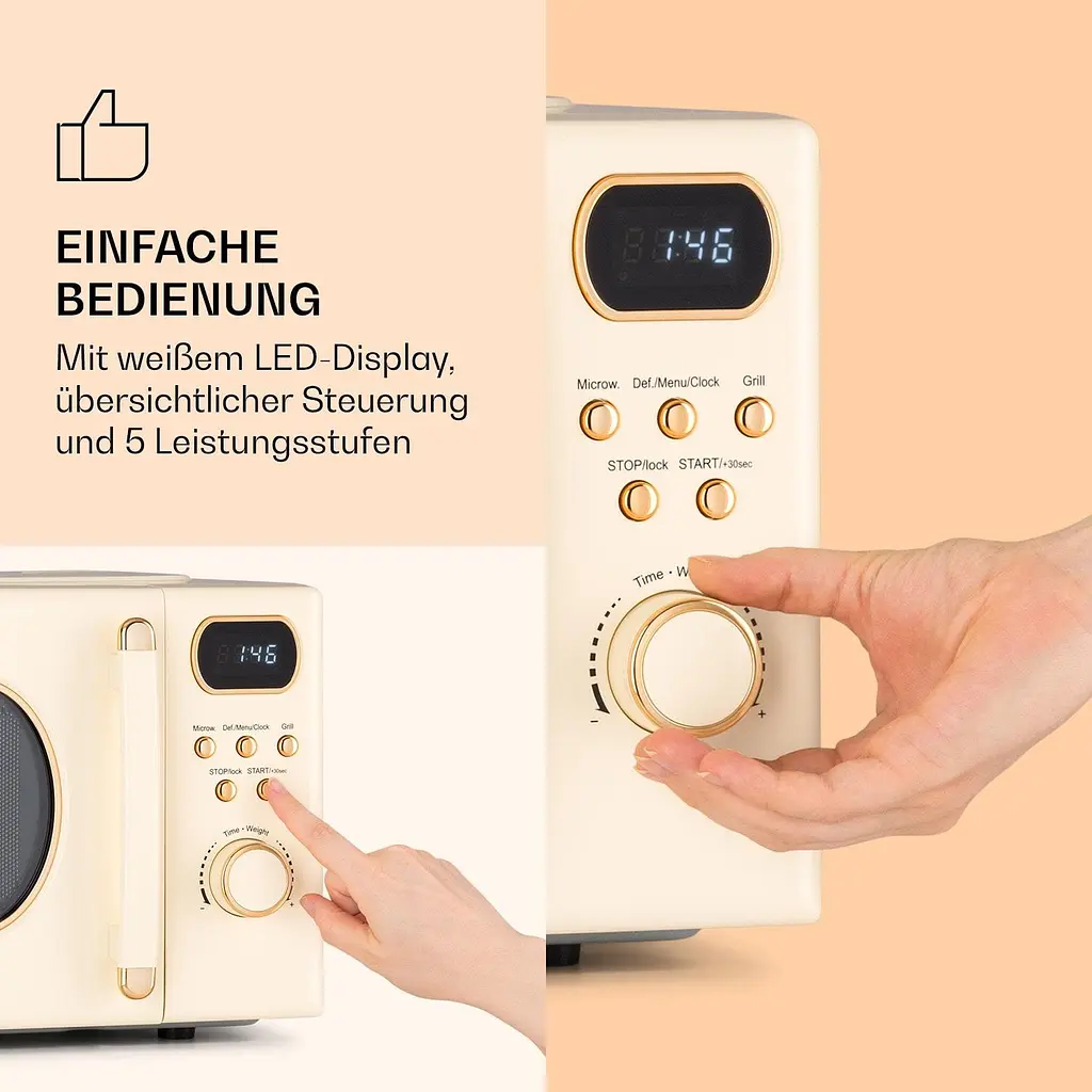 Микроволновая печь Klarstein Julieta 20 л (10040731) - фото 3