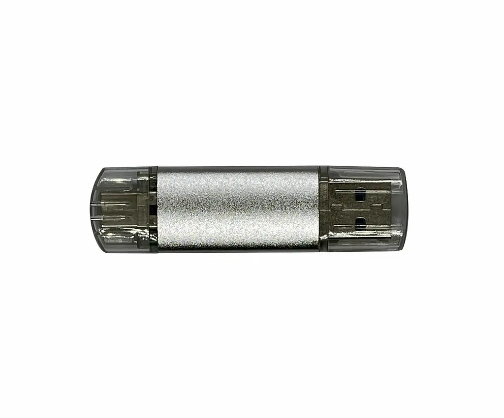Флеш-накопитель XON FlashDrive DuoConnect 128GB (USB 2.0 + USB Type-C) Серый (FX2DX128MS 7591) - фото 3