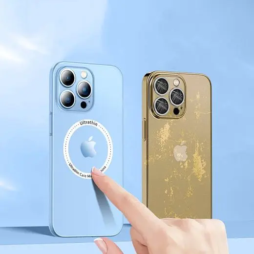Ультратонкий чехол CasePro Ultra Thin MagSafe с защитой камеры Blue для iPhone 13 Pro - фото 5