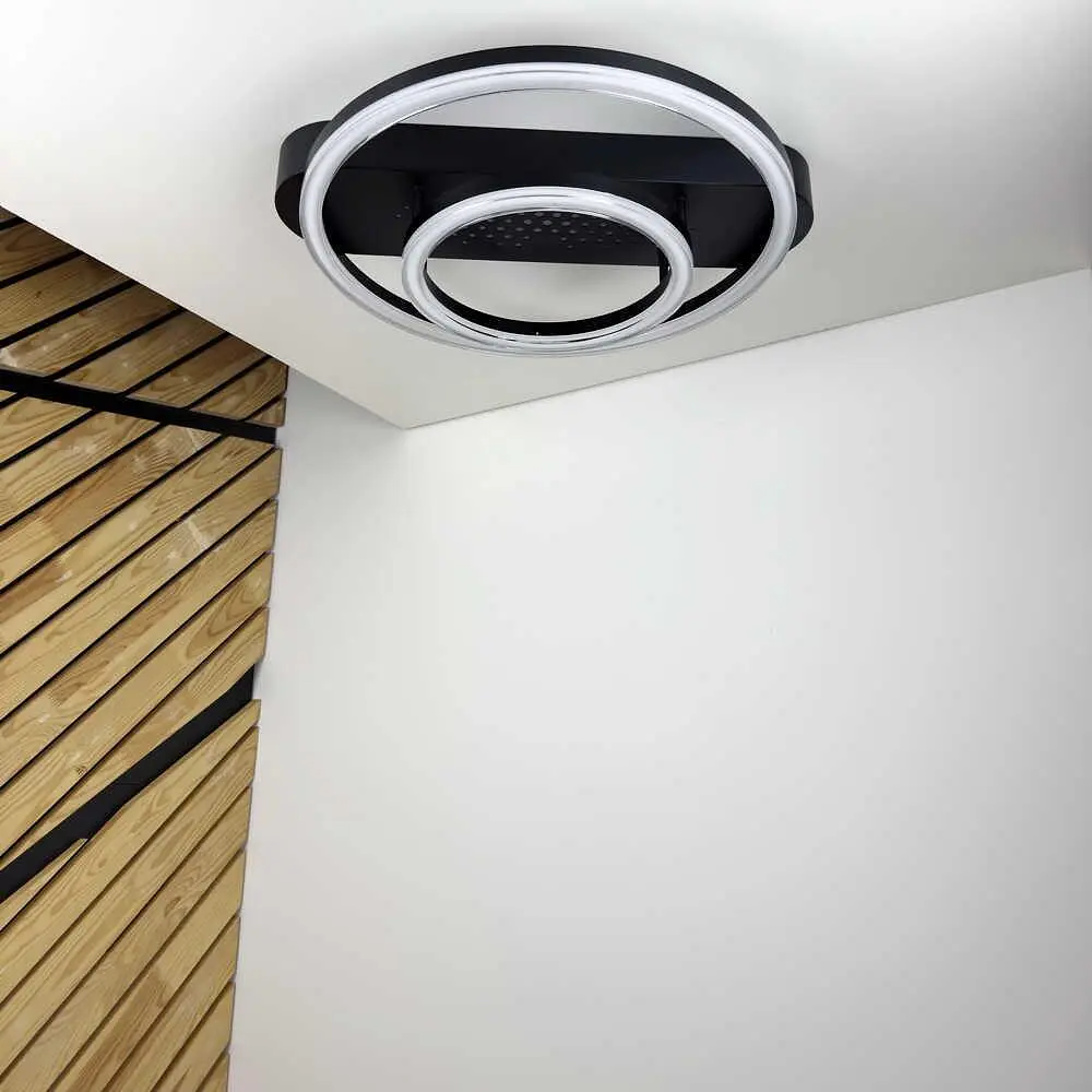 Світильник LED smart KENZO-R+пульт 85W 3000-5000K IP20 круг чорний Violux ( 220665 ) - фото 2