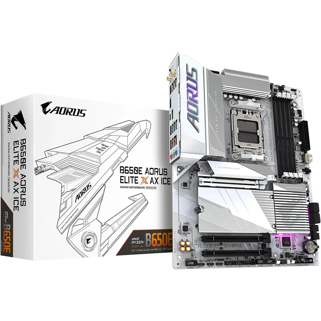 Материнська плата Gigabyte B650E Aorus Elite X AX Ice Socket AM5 - фото 2