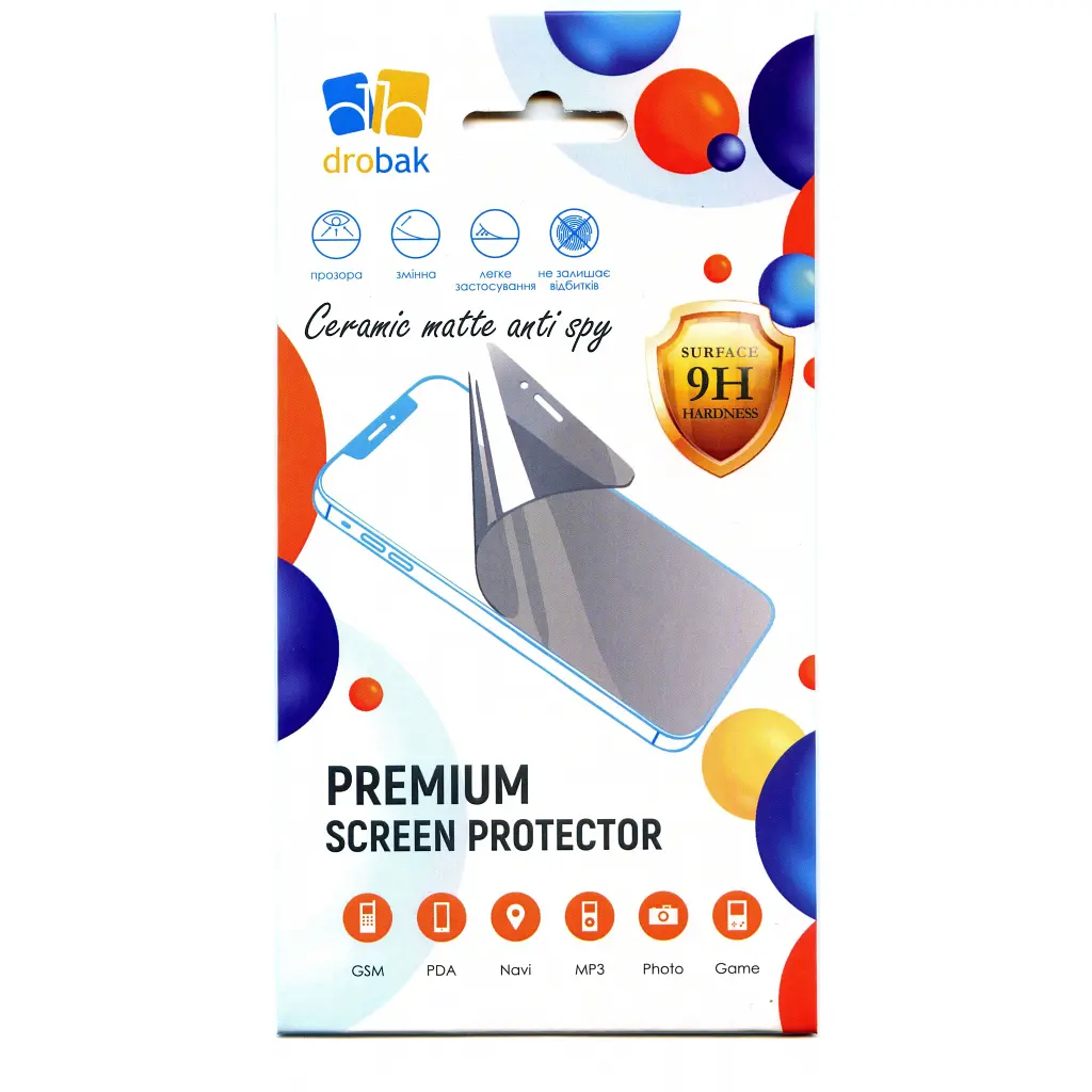 Скло захисне Drobak Matte Ceramics Anty Spy Apple iPhone 14 Pro (535330) - фото 2