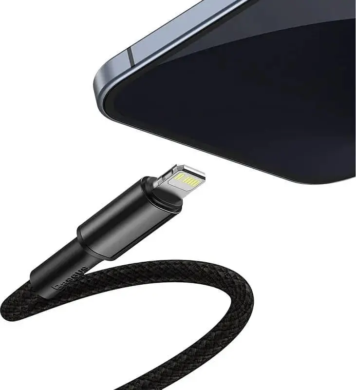 Кабель Baseus High Density Braided Type-C to Lightning PD 20W (2m) black (CATLGD-A01) - фото 2