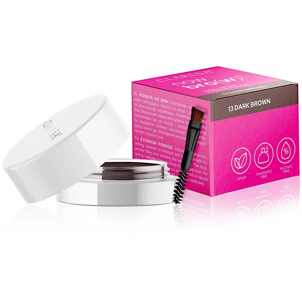 Помада для брів Claresa Now Brow! Dark Brown тон 13, 4 г - фото 4