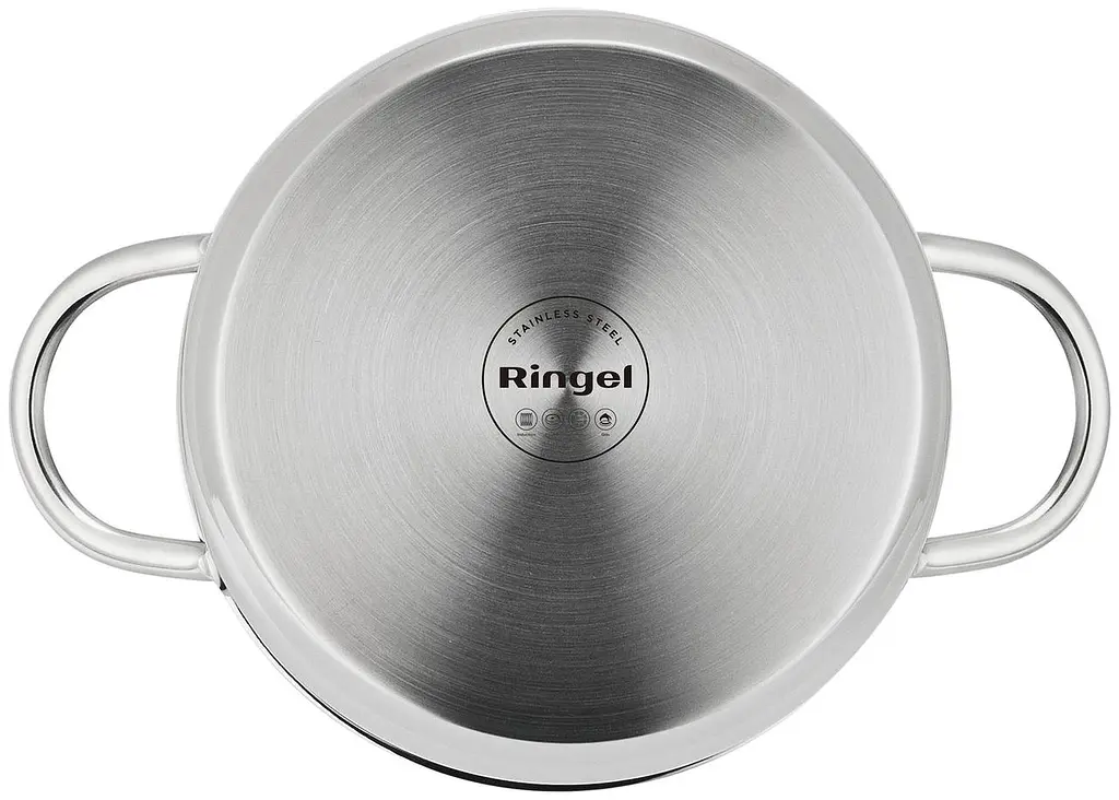 Кастрюля Ringel Besder 5.5 л 24 см с крышкой из нержавеющей стали (RG-2021-24) - фото 4
