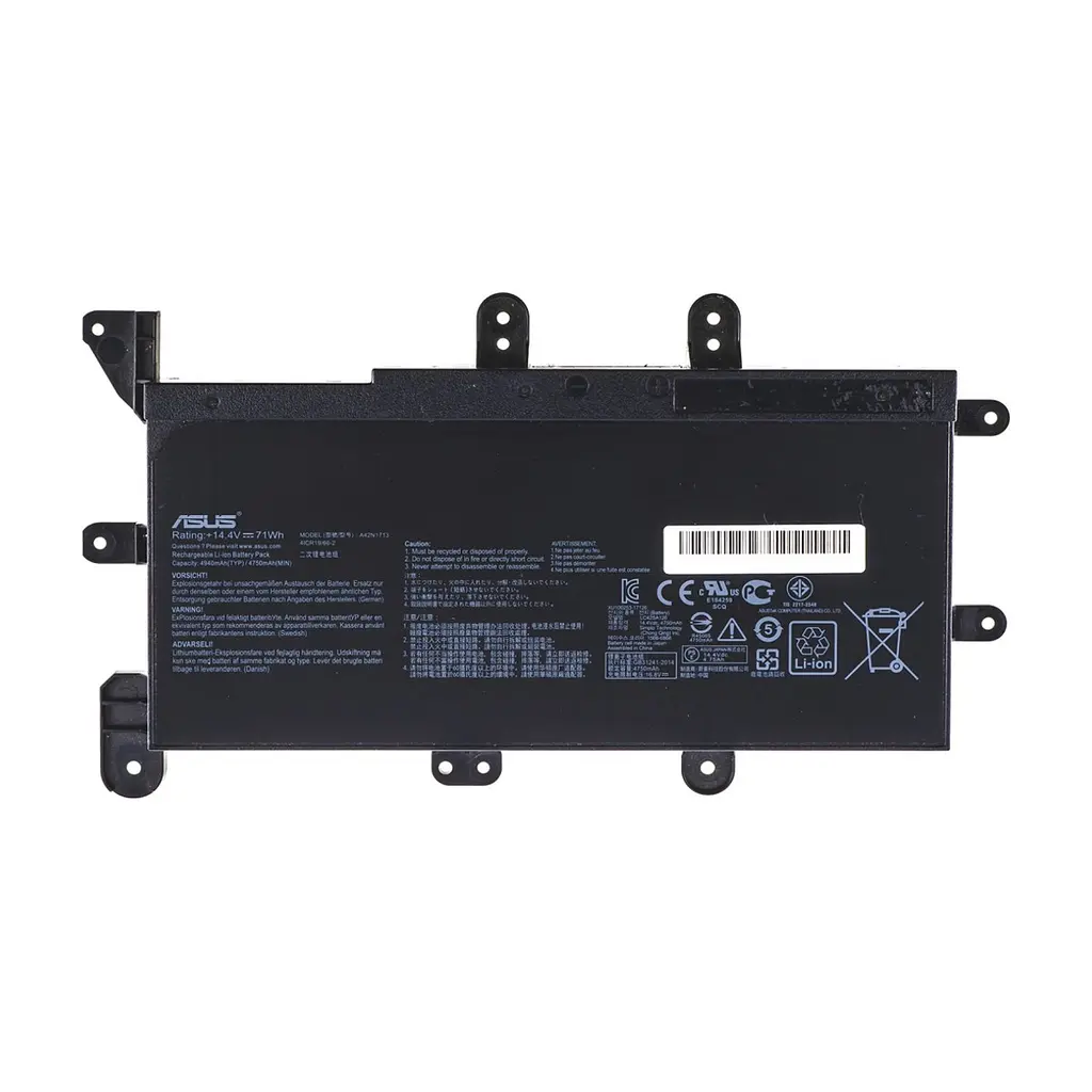 Акумулятор до ноутбука ASUS ROG G703 A42N1713, 5000mAh (71Wh), 4cell, 14.4V, Li-ion (A47560)