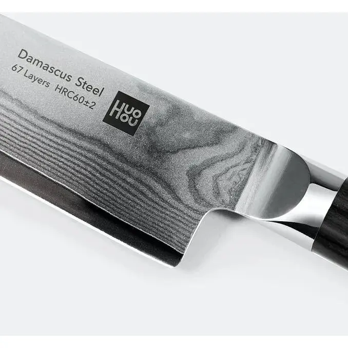 Набор кухонных ножей Huo Hou Damascus Kitchen Knife Set (HU0073) 4 штуки + подставка - фото 3