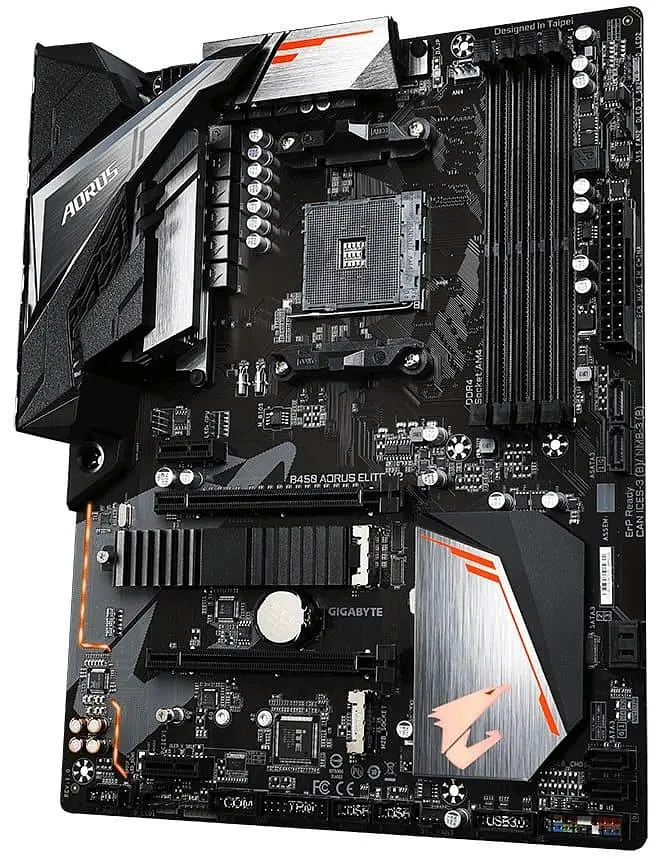 Материнская плата Gigabyte B450 Aorus Elite V2 (B450 Aorus Elite V2) (Socket AM4, AMD B450, ATX) Б/у - фото 2