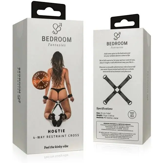 Хрестовина Bedroom Fantasies Hogtie 4 - Way RestRaint Cross - Black - фото 7
