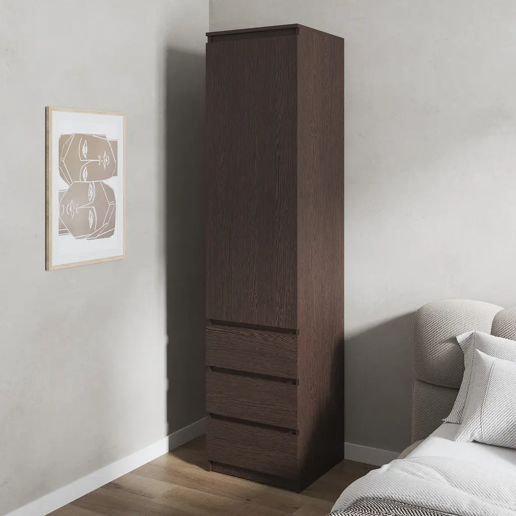 Шафа для одягу Vays, пенал з полицями та шухлядами, без ручок R-35 - фото 5