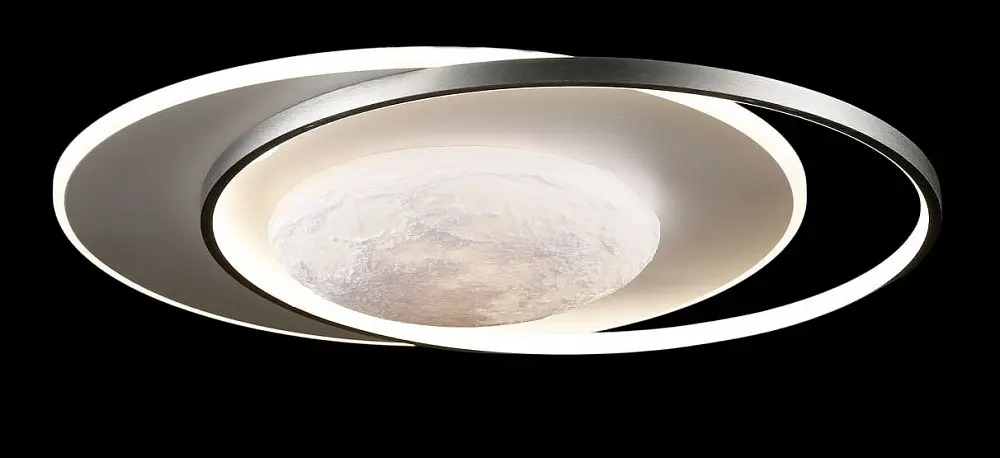 Сучасна стельова LED-люстра Splendid Ray L2907/580/2+1 LED (WHITE+GREY) - білий/сірий, 144 Вт, діаметр 58 см, від 14 до 20 м² - фото 5