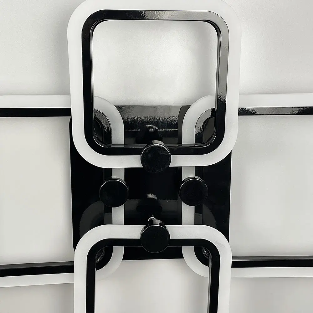 Черная LED люстра на 2+2 рожка квадратной формы | Ст. A 2503/2+2 BK | Line F - фото 6