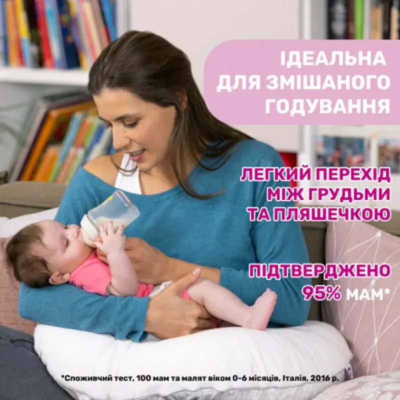 Пляшечка для годування Chicco Natural Feeling Color 150 мл 0 м + Блакитна (81311.20) - фото 4