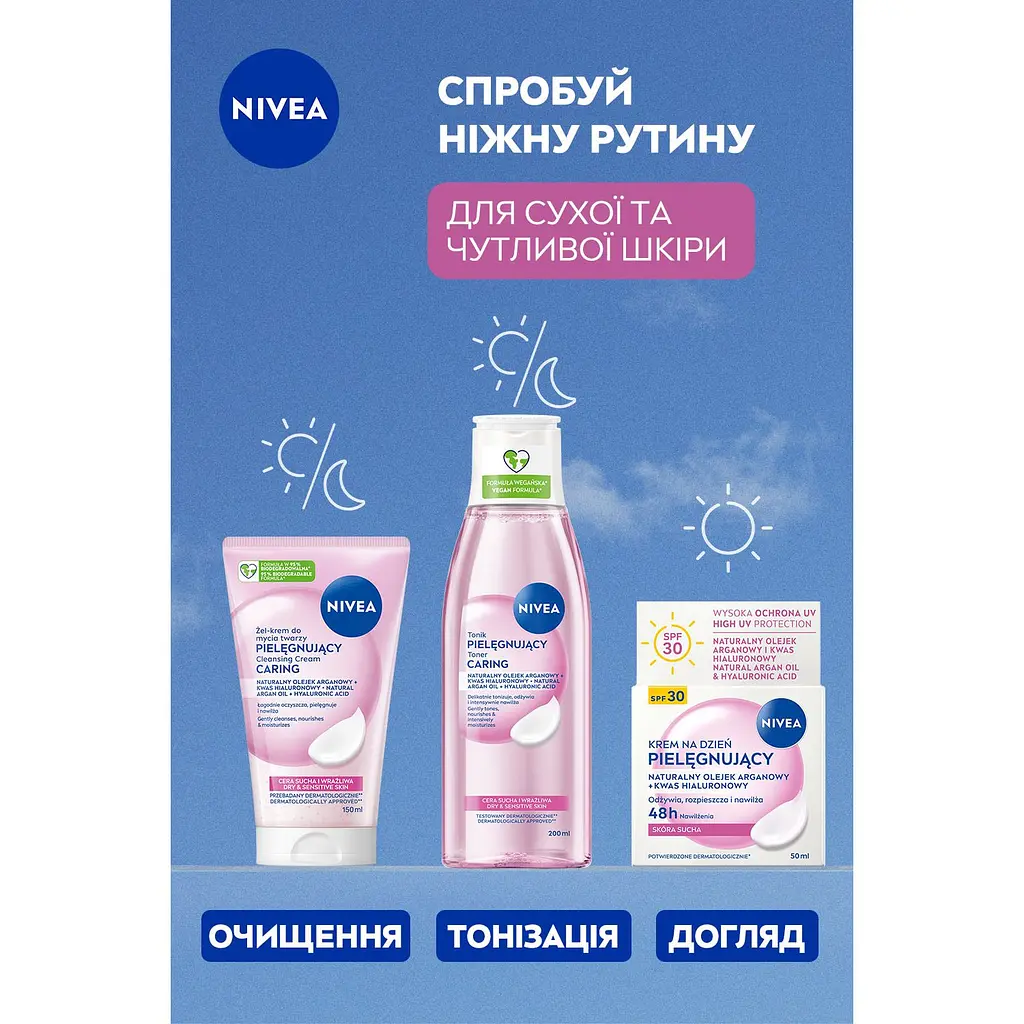 Тонік для обличчя NIVEA ніжний для сухої та чутливої шкіри з гіалуроновою кислотою та аргановою олією 200 мл - фото 6