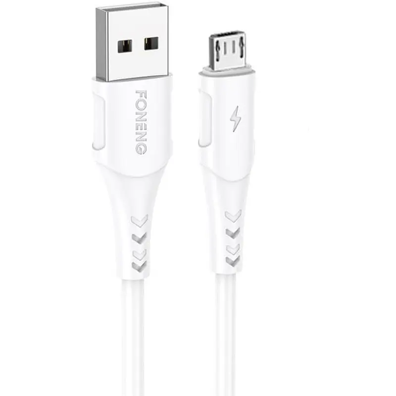 Кабель Foneng X81 USB - micro USB (M/M), 2.1 A, 1 м, Білий (X81-CA-MU)