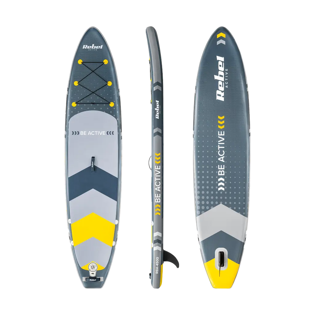 SUP доска Rebel Active 350 см с аксессуарами сапборд 150 кг 350 x 81 х 15 см Grey - фото 3
