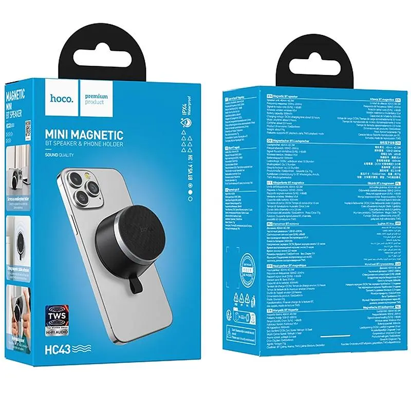 Bluetooth Колонка Hoco HC43 Surpass Mini Magnetic Black - фото 4