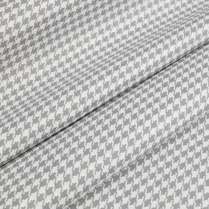 Комплект постільної білизни Cosas євро з простирадлом на резинці HOUNDSTOOTH CS7 200 x 220 см (TweedGreyWhite_El-58LightBlue_200) - фото 10