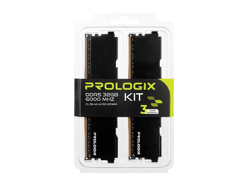 Модуль пам'яті ProLogix DDR5 32Gb (2x16) 6000Mhz Black (PRO32GB6000B5K) - фото 6