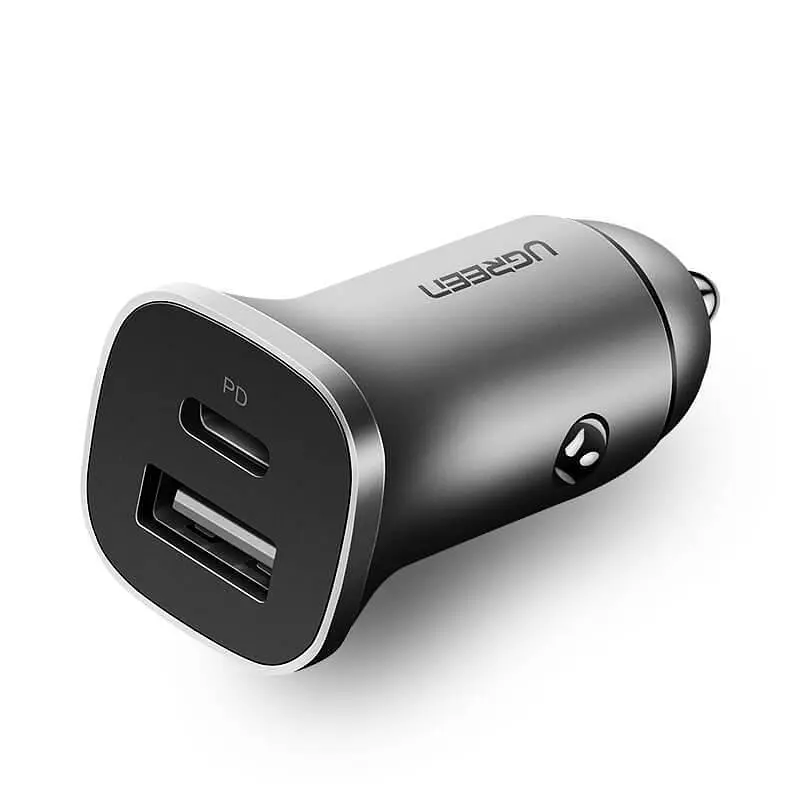 Автомобільний зарядний пристрій UGREEN CD130 Dual USB Car Charger сірий (30780) - фото 2