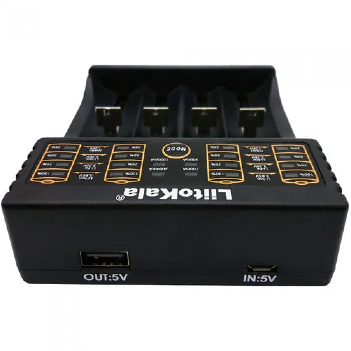 Зарядний пристрій LiitoKala Lii-402 на 4 акумулятори AA, AAA, Li-Ion, LiFePO4 з Power Bank - фото 7