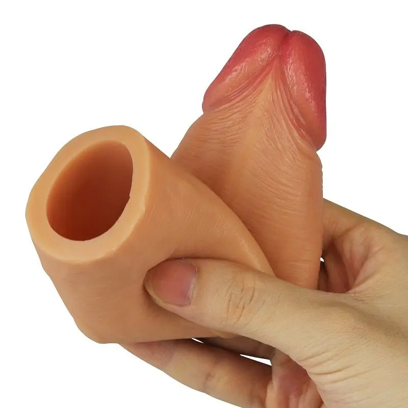 Насадка на пеніс Add 1 Silicone Extender, 16.5 см (тілесний) - фото 4