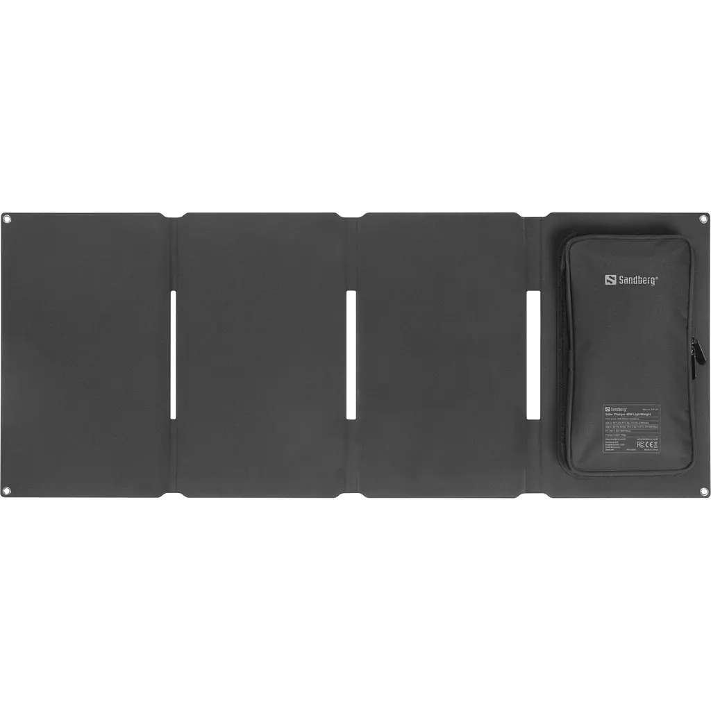 Сонячна панель Sandberg 40W (83x32,1см) DC40W, 5V/3.4A USB-A (23W) + 5V/3A QC3.0 + USB-C PD(30W) - фото 3