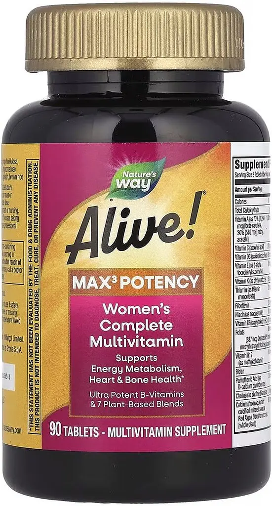 Комплекс для здоров'я жінок Nature's Way Alive! Max3 Potency Women's, 90 таблеток - фото 4