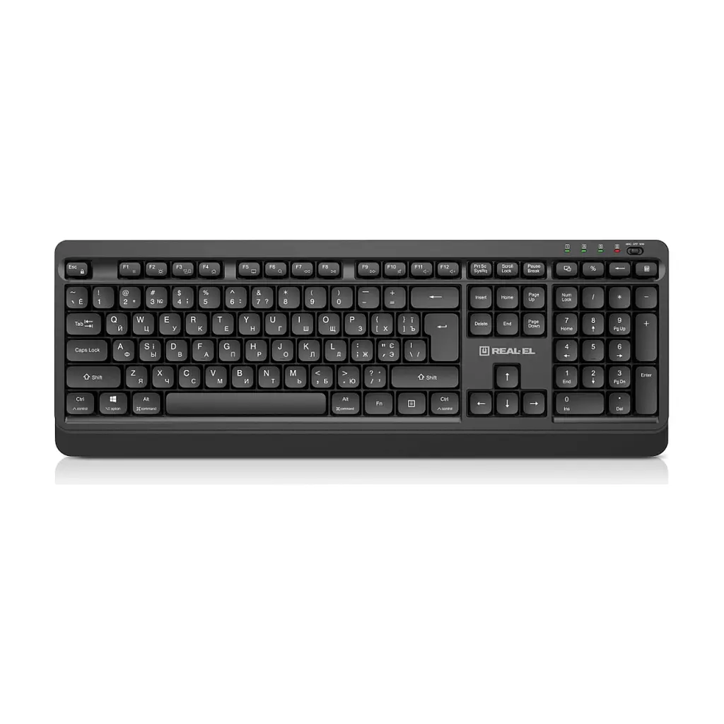 Клавіатура REAL-EL RK-760W Wireless Black (EL123100058)