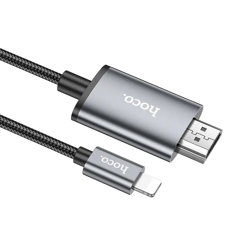 Перехідник Hoco UA27 HD Lightning to HDMI (2m) Metal gray - фото 4