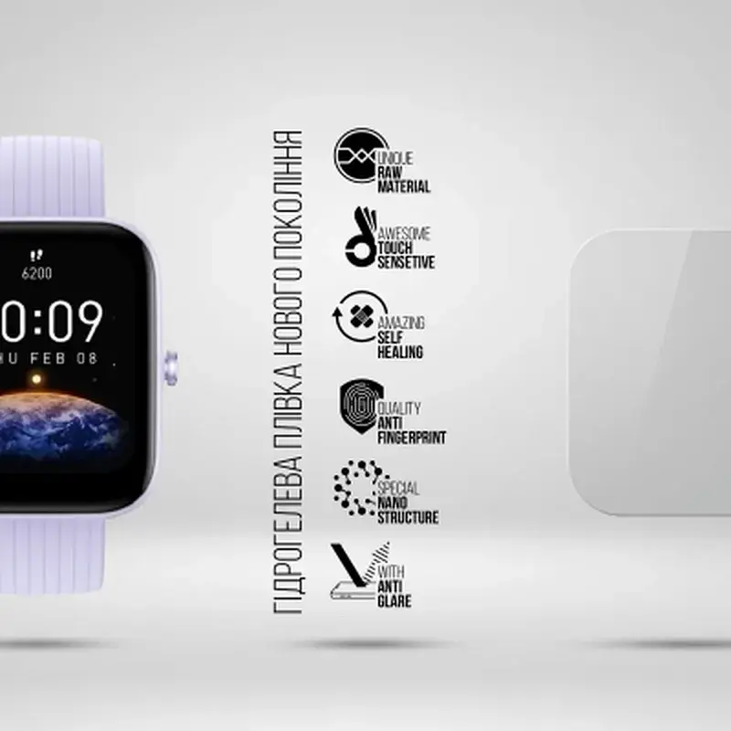 Плівка захисна Armorstandart Matte hydrogel Amazfit Bip 3/3 Pro 6 pcs (ARM91953) - фото 2