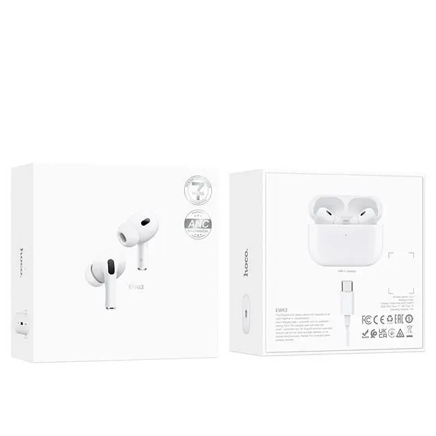 Беспроводные TWS наушники Hoco EW63 вакуумные white - фото 4