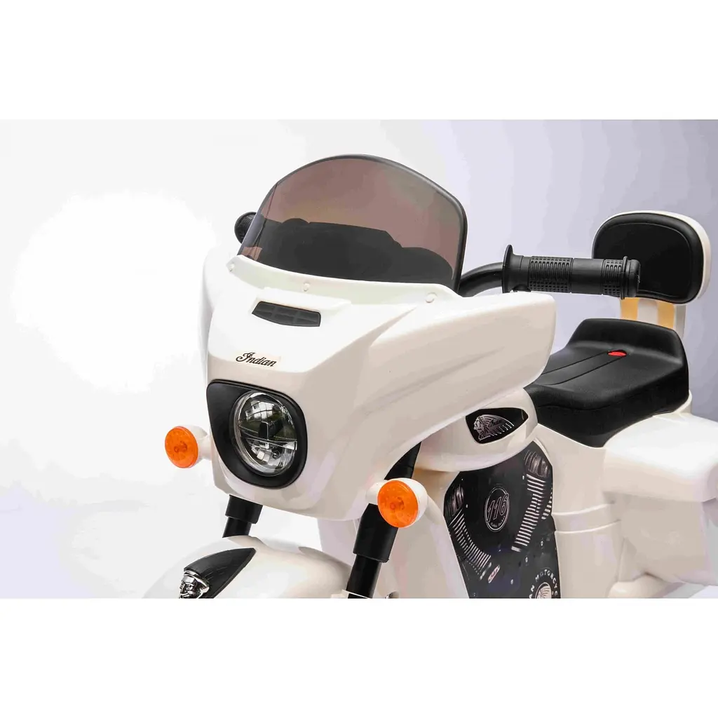 Дитячий електромотоцикл Ramiz Chopper Indian 6, білий (PA.BDM0963.BIA) - фото 5