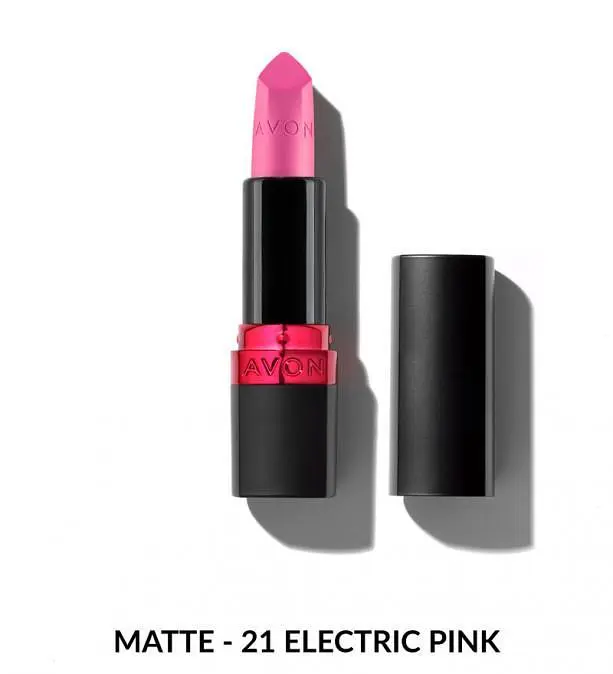 Зволожувальна матова губна помада Avon «Ультра», 21 Ультрарожевий/Electric Pink, 3,6 г