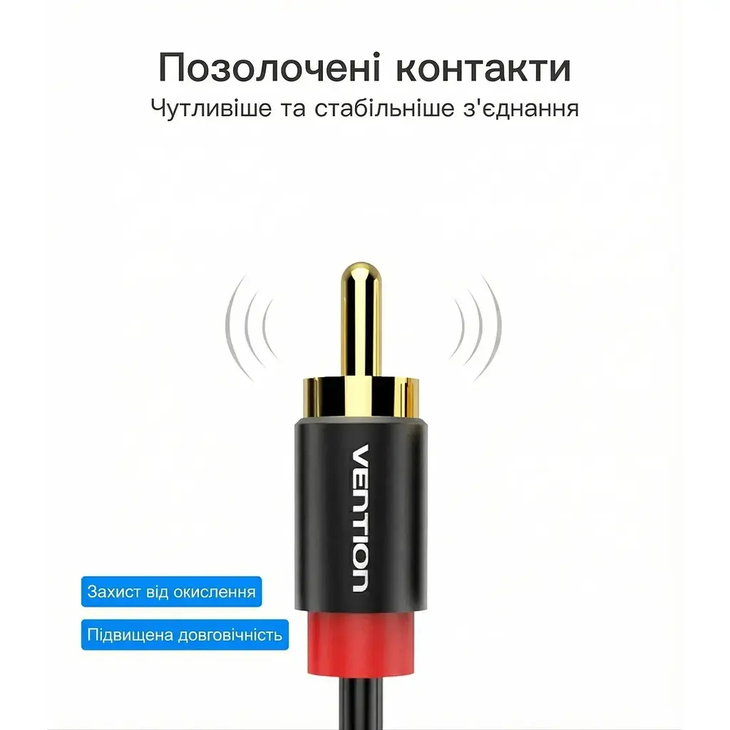 Перехідник Vention Audio Type-C M - 2RCA F 1,5м чорний (BGDBG) - фото 13
